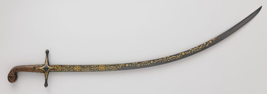Damascus Engraved Sabre