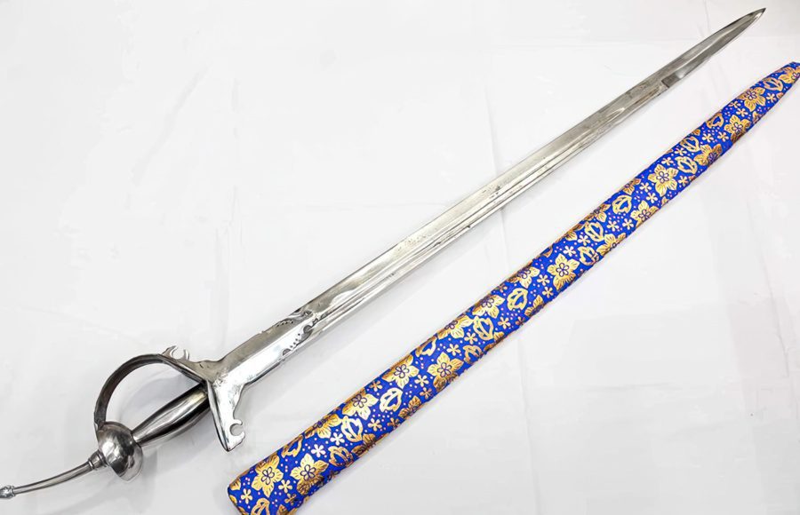 Khanda Sword Chiseled Steel