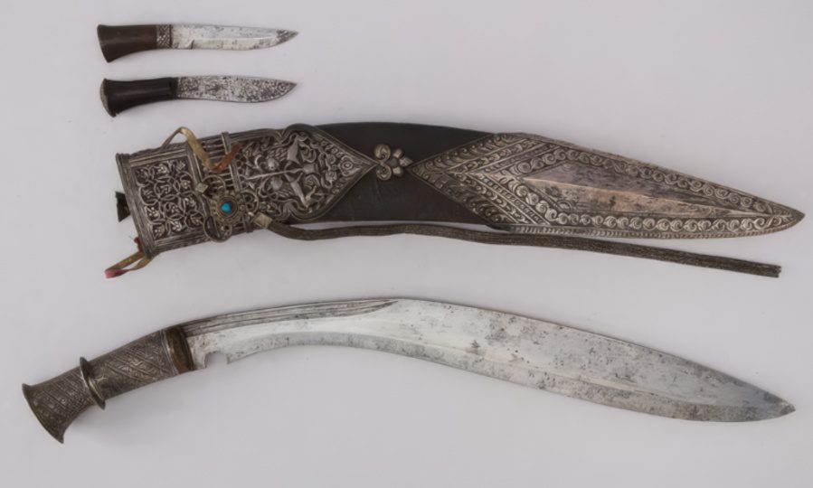 Kukri Sword with Scabbard and Knives
