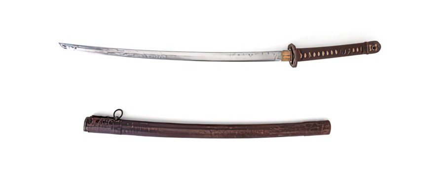 Military sword with scabbard in shin gunto style