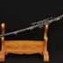 Wakizashi Damascus Steel Sword Full Tang Iron Tsuba