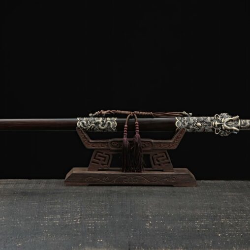 Longwang Jian Folded Pattern Steel Clay Tempered Blade