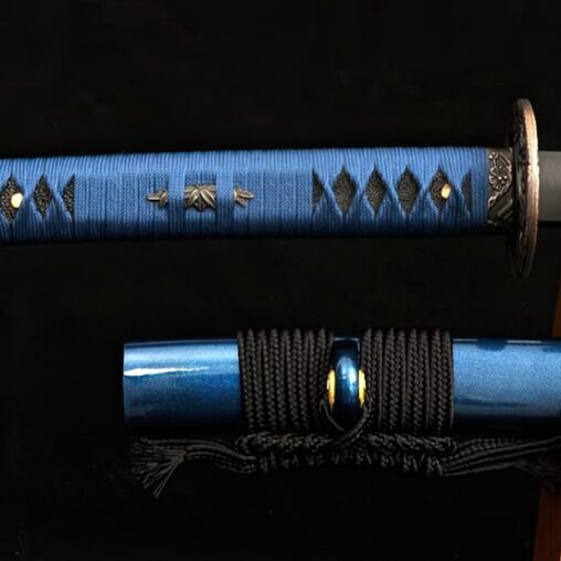Handmade Katana 1060 Carbon Steel Sword Black Eagle Tsuba
