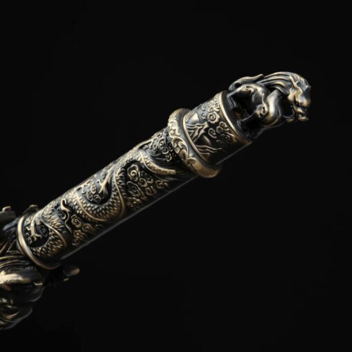 Longwang Jian Folded Pattern Steel Clay Tempered Blade