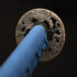 Handmade Katana 1060 Carbon Steel Sword Black Eagle Tsuba
