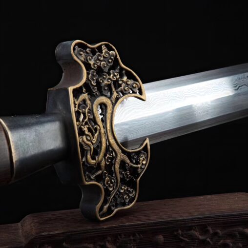 Ming Gong Jian Folded Steel & Ebony Saya