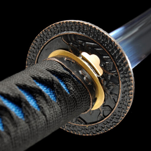 Blue Japanese Katana T10 Steel Sword