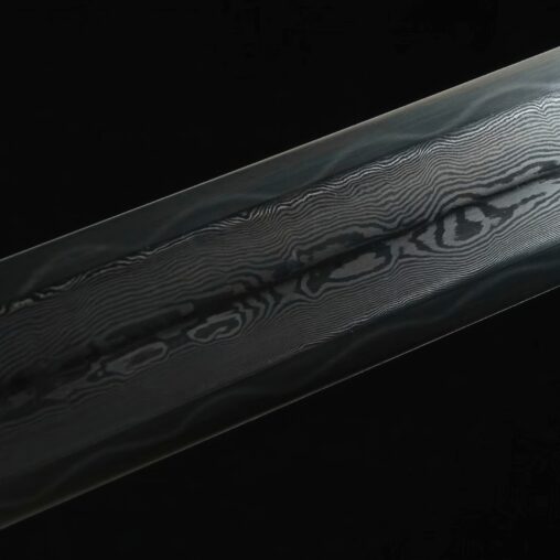 Longwang Jian Folded Pattern Steel Clay Tempered Blade