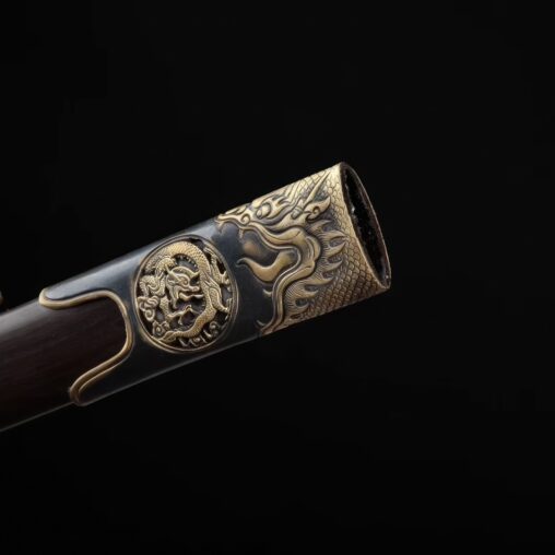 Ming Gong Jian Folded Steel & Ebony Saya