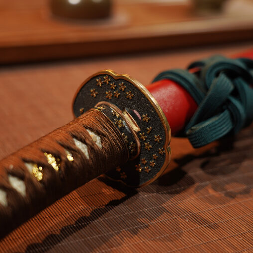 Wakizashi Cherry Blossoms Koshirae (Naginata Blade Shape)