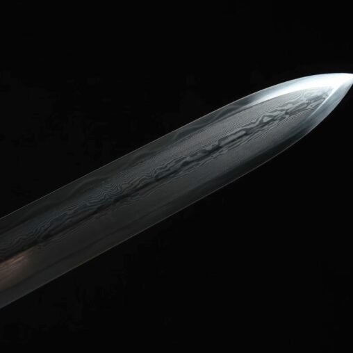 Longwang Jian Folded Pattern Steel Clay Tempered Blade
