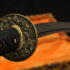 Red Katana Damascus Steel Sword Folded Full Tang