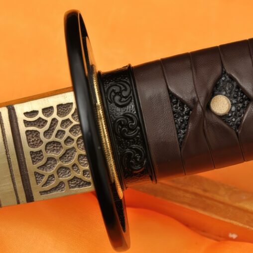 Samurai Sword 1095 Carbon Steel Sword Unokubi Zukuri Leather Straps
