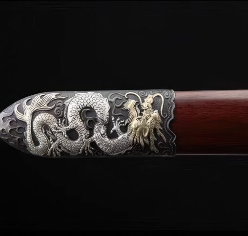 Dragon Jian Hazuya Damascus Steel Blade