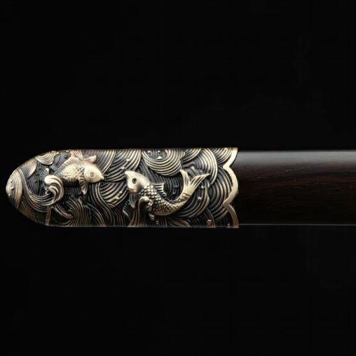 Longwang Jian Folded Pattern Steel Clay Tempered Blade