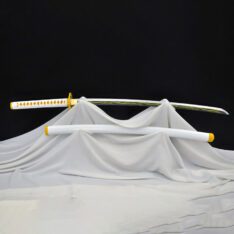 Zenitsu's Sword Demon Slayer Cosplay 1060 Carbon Steel Sword