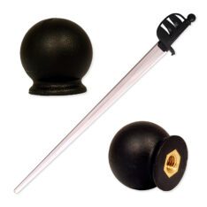 Synthetic Basket Hilt Pommel - Black