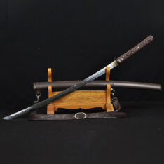 Samurai Sword 1095 Carbon Steel Sword Unokubi Zukuri Leather Straps