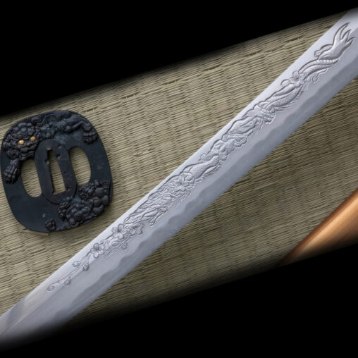 Folded Kinryu Katana Dragon Horimono