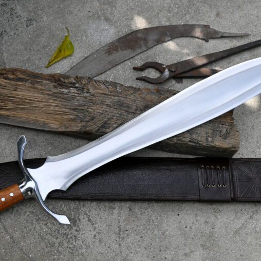 Celtic Leaf Sword with Crossguard and  Fuller