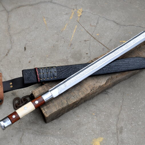 Long Blade Saxon/Viking Seax Sword with Bone Handle