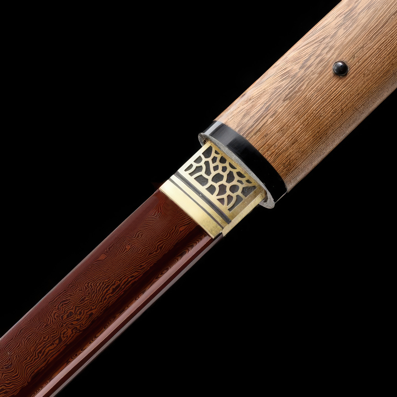 Chokuto Shirasaya 1095 Red Folded Steel