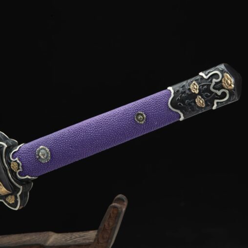 Tang Dynasty Jian Sword Mudan Pattern Steel Clay Tempered Blade