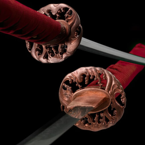 Tsunami Choji Hamon Katana Sword T10 Steel