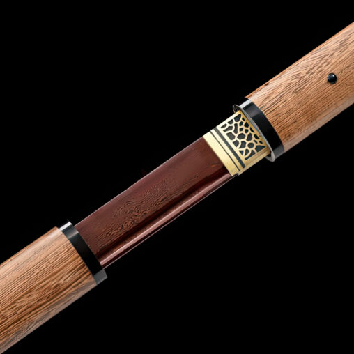 Chokuto Shirasaya 1095 Red Folded Steel
