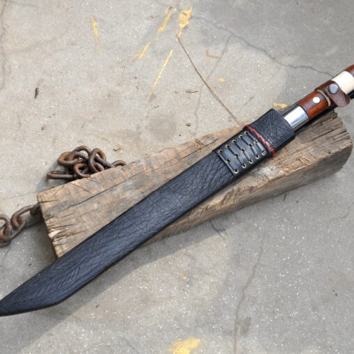 Long Blade Saxon/Viking Seax Sword with Bone Handle