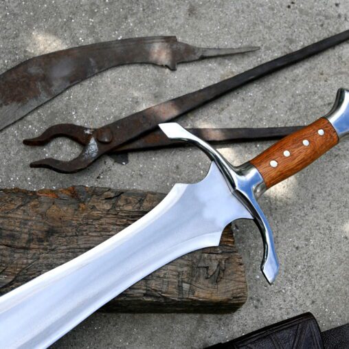 Celtic Leaf Sword with Crossguard and  Fuller