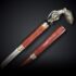 Damascus Octopus Cane Sword – Wood Shaft