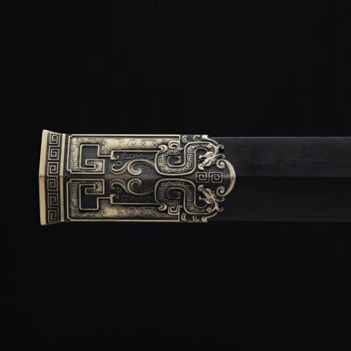 Flying Dragon Han Jian Sword Chinese Pattern Steel Blade