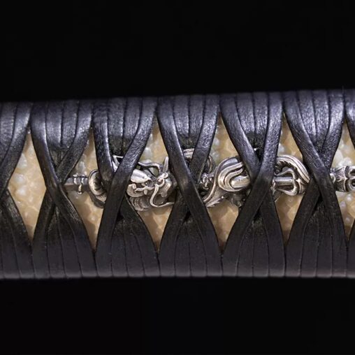 Silver Bonji Koshirae Tamahagane Juka Choji Hamon Katana