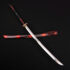 Nagamaki/Katana 1095 Steel Black/Red (Naginata Blade)