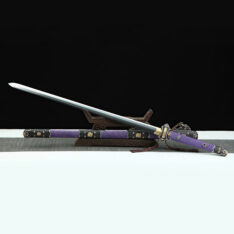 Tang Dynasty Jian Sword Mudan Pattern Steel Clay Tempered Blade