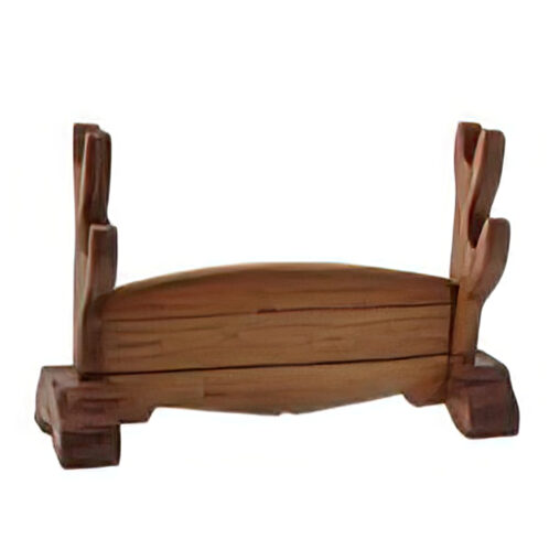 Double Japanese Sword Stand (Handmade from Natural Wood)
