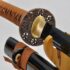 Katana 1060 Carbon Steel Sword Full Tang Black Blade Tsuba