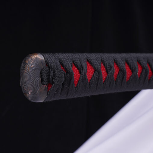 Nova Enraged Red Japanese Sea Wave Carbon Steel Katana
