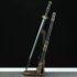Chinese Jian Song Dynasty Folded Pattern Clay Tempered Sword