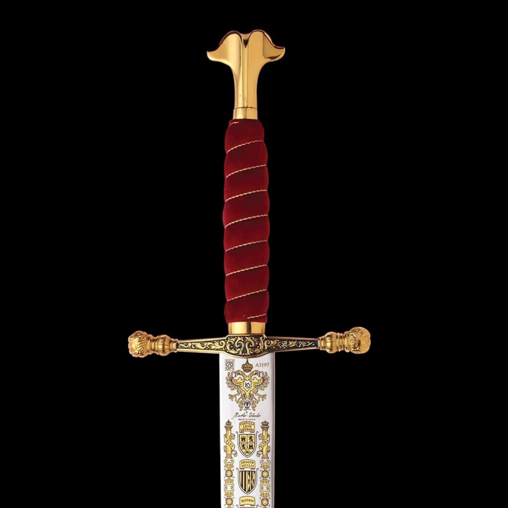 Windlass Sword of Charles V with Gold Etchings