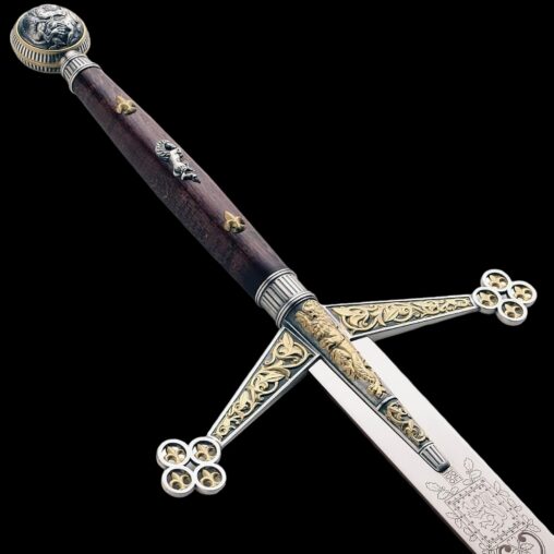 24K Silver and Gold Claymore