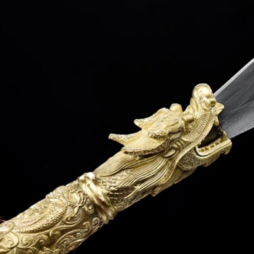 Chinese Dragon Sword Damascus Steel Spear