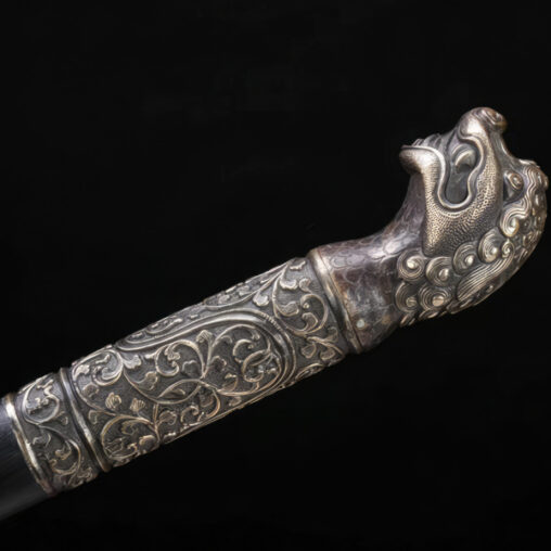 Chinese Jian Cane Damascus Steel Sword