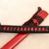 Katana 1095 Carbon Steel Sword Clay Tempered 1.26″ Sori Iron Flower