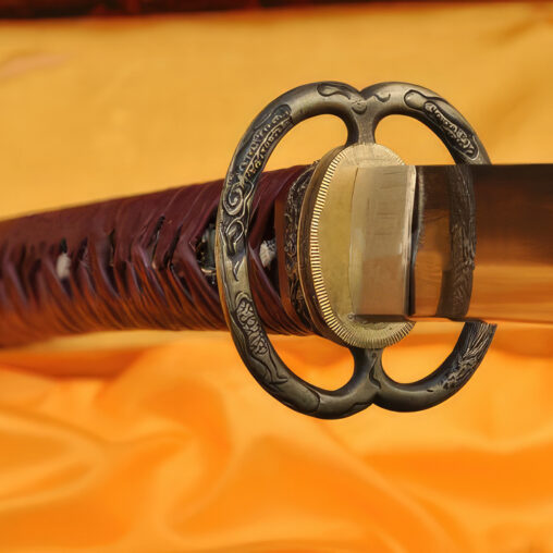 Katana Damascus Steel Sword Dragon Musashi