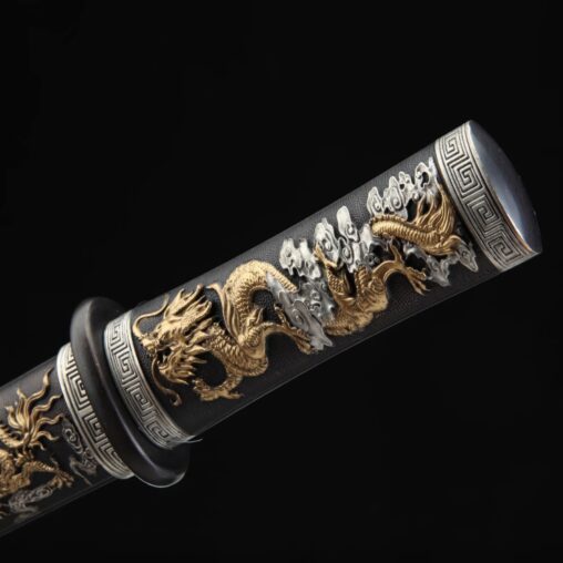 Tang Jian Sword Dragon-Phoenix Three-Color Copper