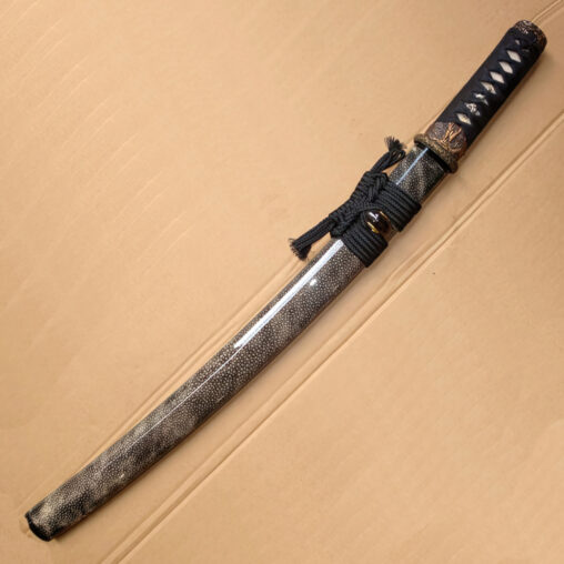 Wakizashi 1095 Carbon Steel Sword Full Rayskin