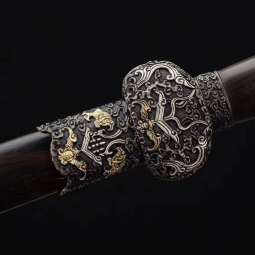 Jian Tricolor Copper Damascus Steel Sword Folded Steel