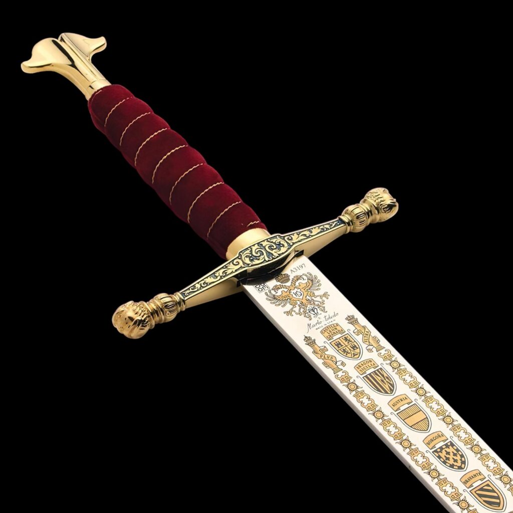 Windlass Sword of Charles V with Gold Etchings